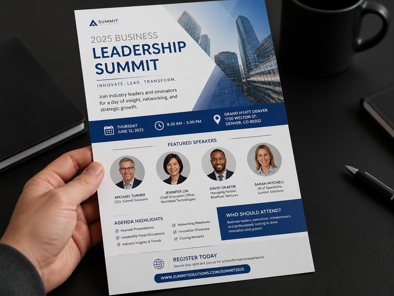 Business summit flyer concept — Flyer Design work presented by Gynex Technology