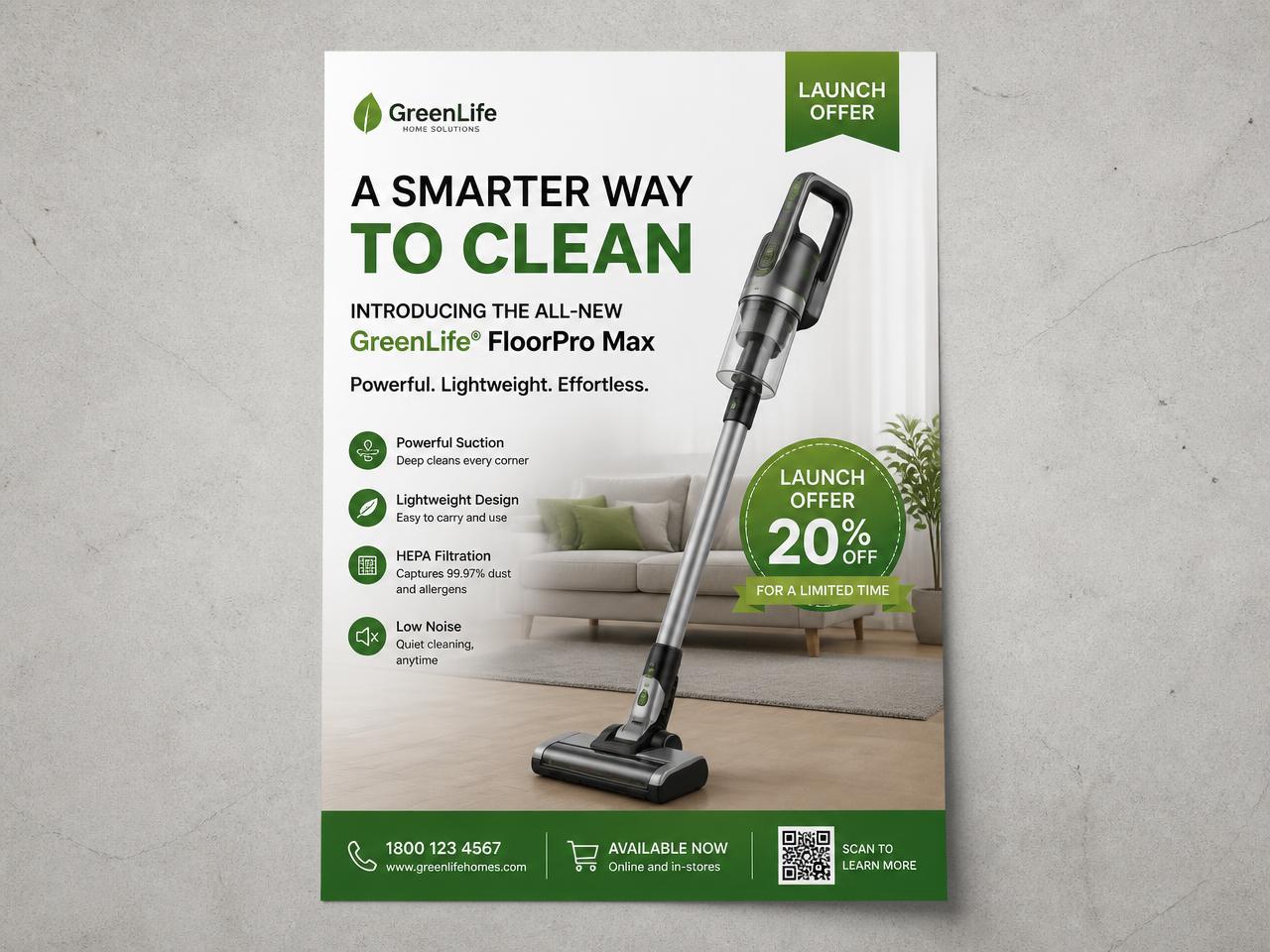 Product launch flyer concept — Flyer Design work presented by Gynex Technology