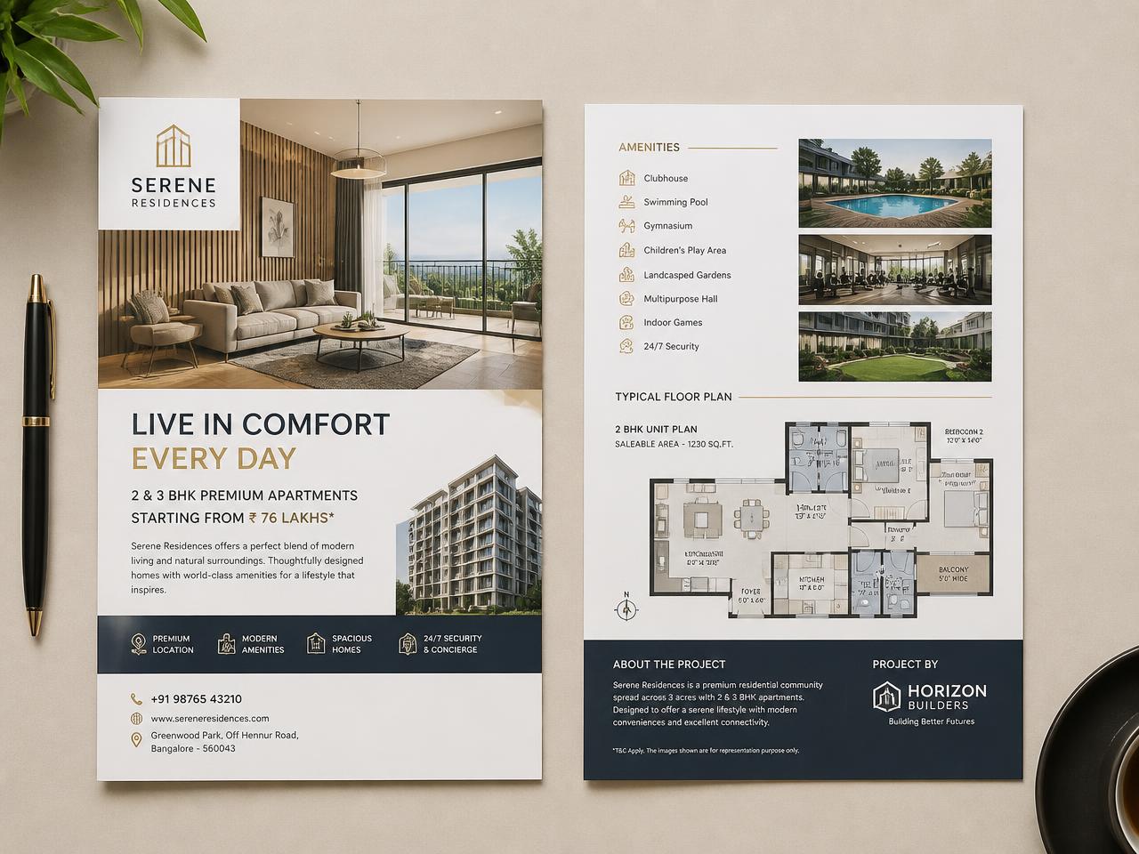 Real estate promotion flyer concept — Flyer Design work presented by Gynex Technology
